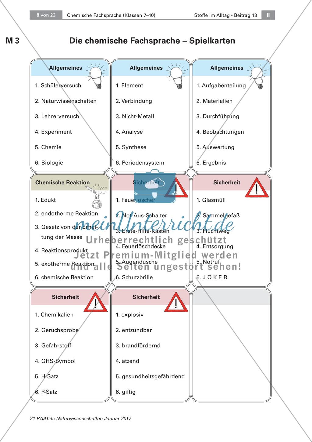 Chemische Fachsprache – Kartenspiel Preview 4