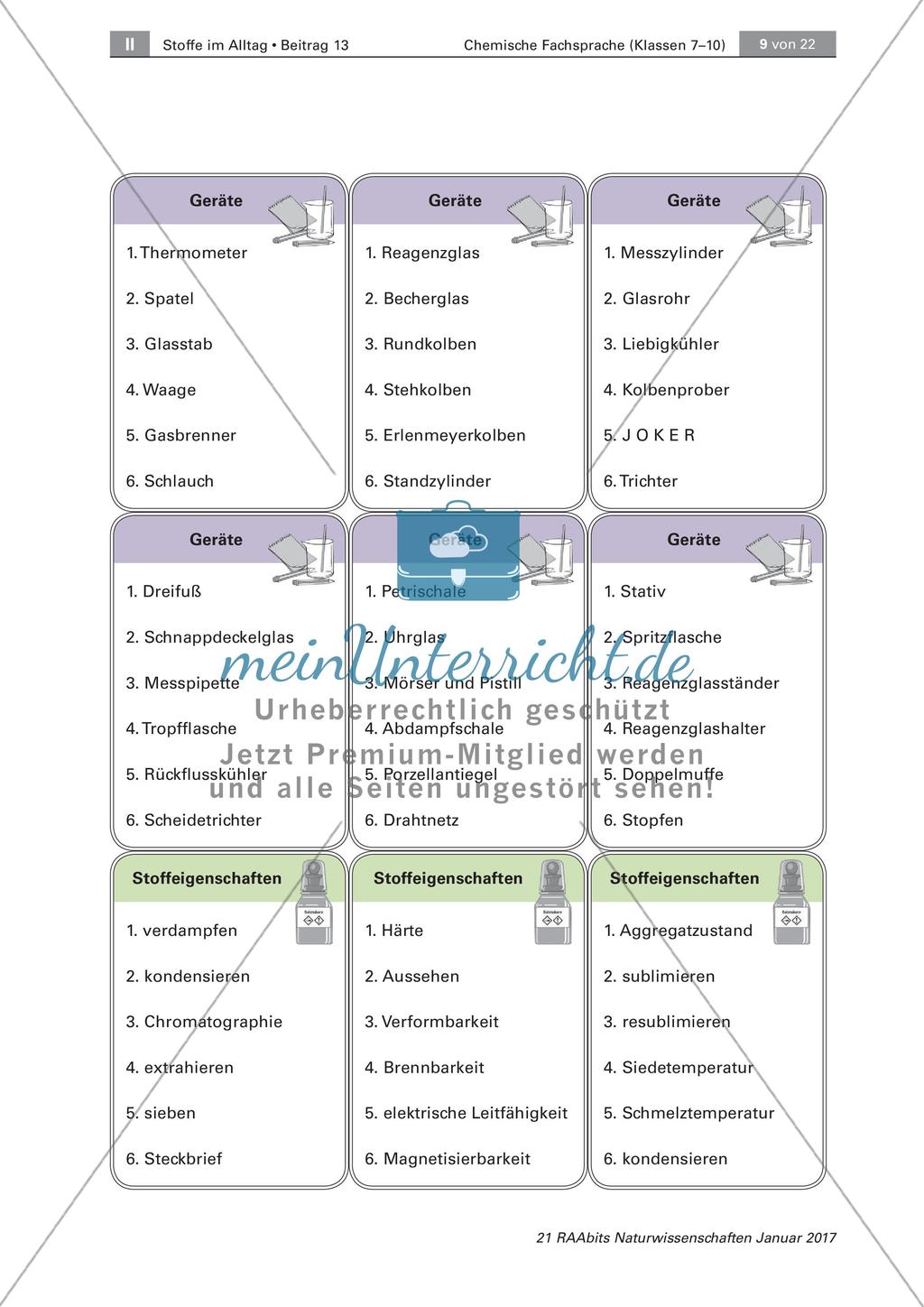 Chemische Fachsprache – Kartenspiel Preview 5