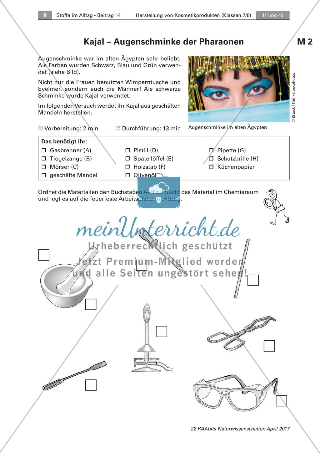 Der Schminkkoffer der alten Ägypter: Kosmetikprodukte herstellen Preview 1
