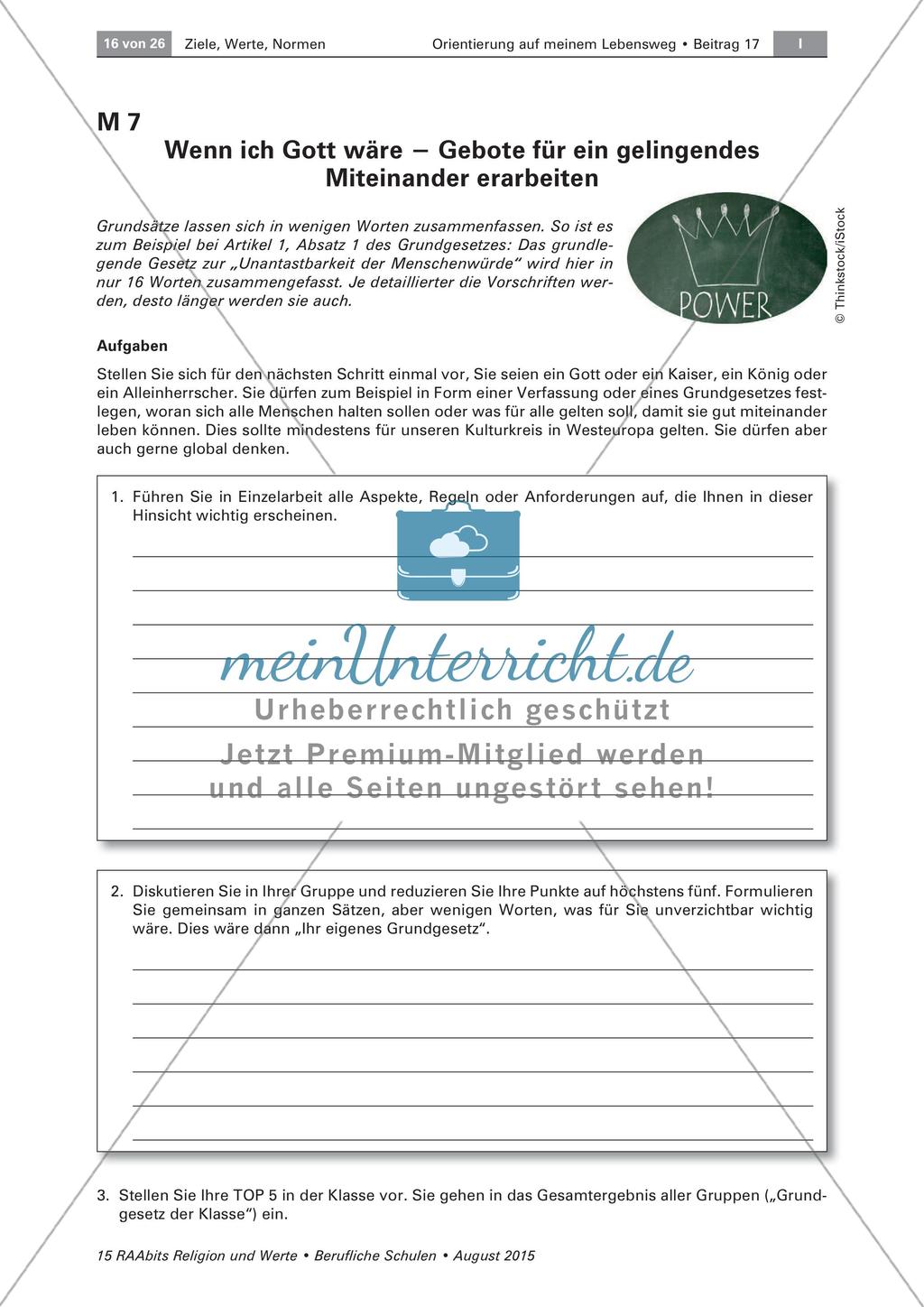 Gebote für ein gelingendes Miteinander Preview 1