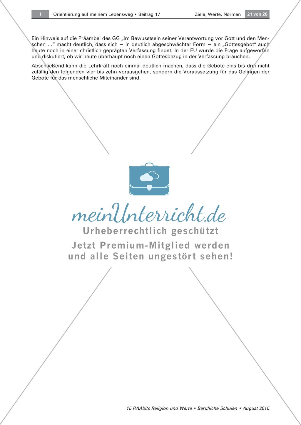Unsere und Gottes Gebote - ein Vergleich Preview 4