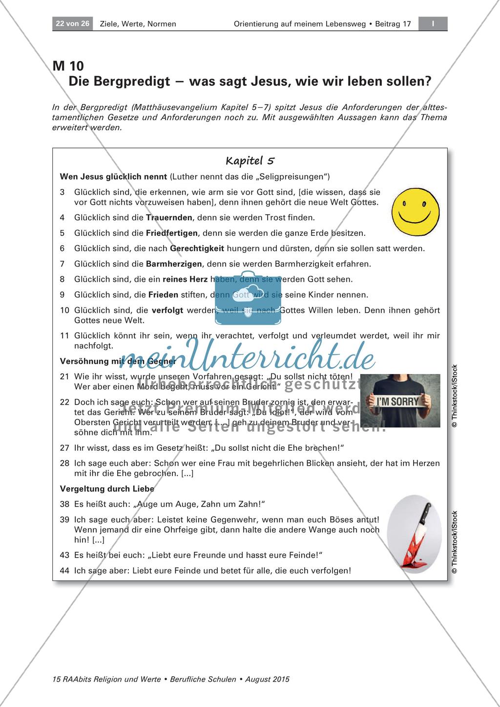 Bergpredigt und Reflexion (Test) Preview 1