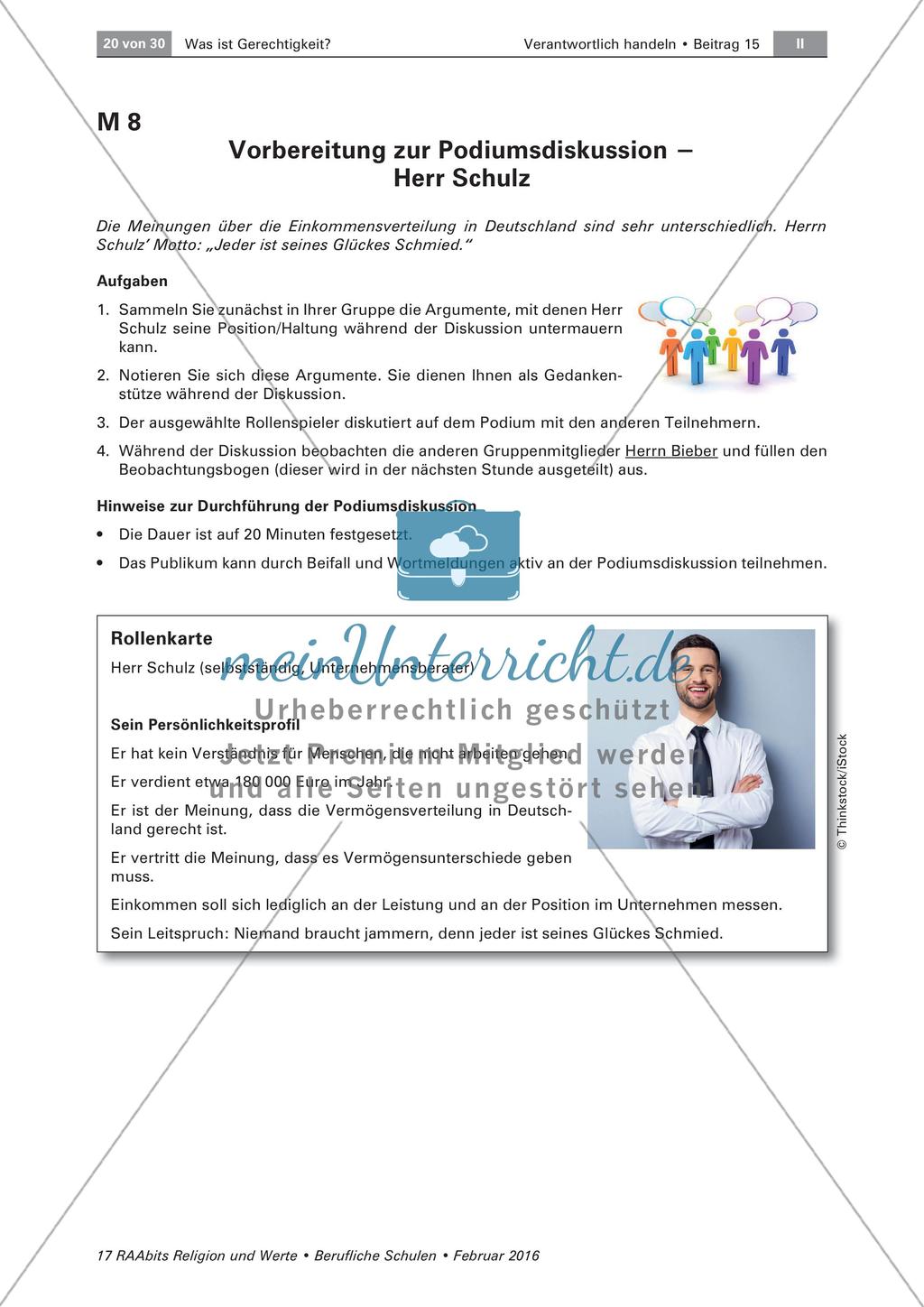 Eine Podiumsdiskussion zum Thema Gerechtigkeit Preview 2