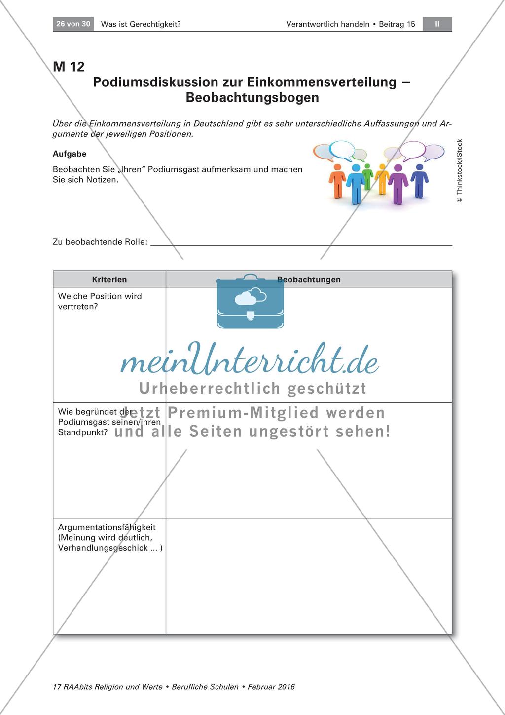 Eine Podiumsdiskussion zum Thema Gerechtigkeit Preview 8