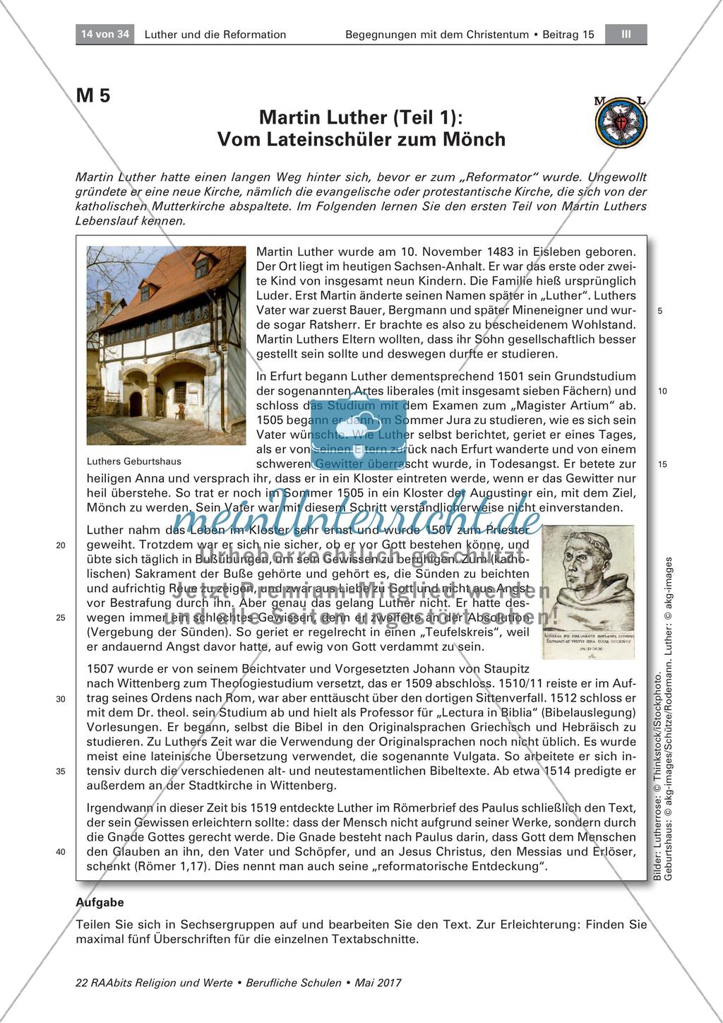Martin Luther - vom Lateinschüler zum Kirchenvater Preview 1