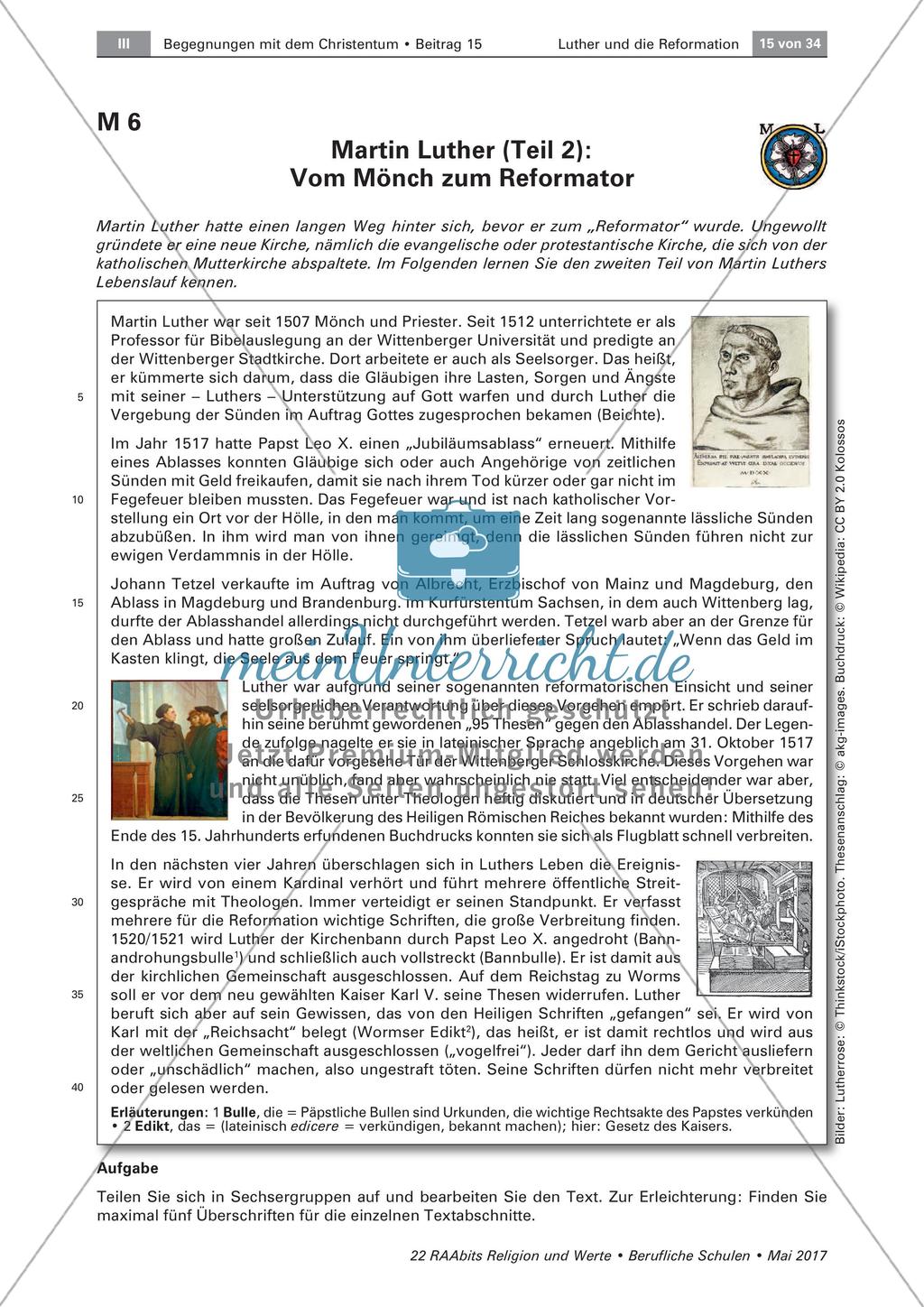 Martin Luther - vom Lateinschüler zum Kirchenvater Preview 2