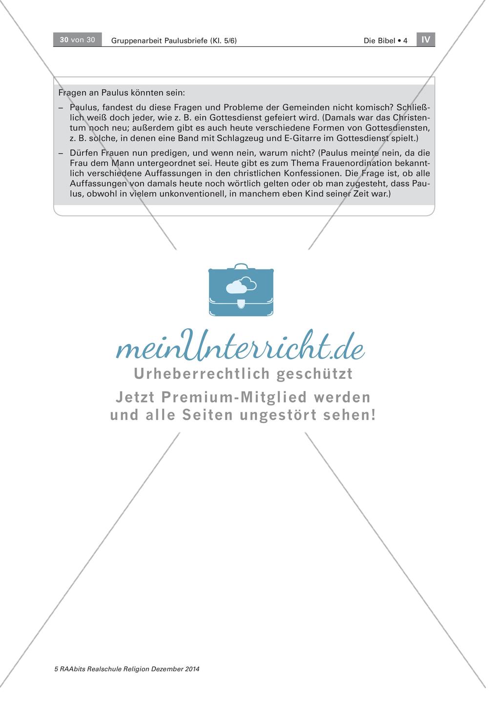 Lückentext zu den Paulusbriefen Preview 3