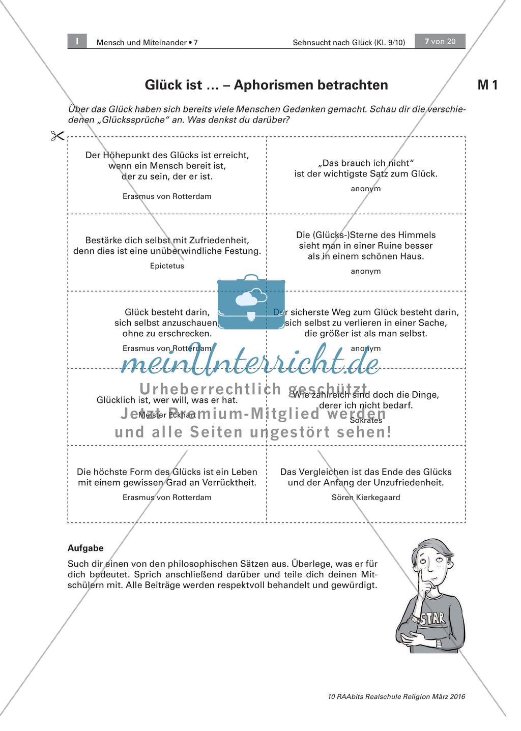 Die Einstellung des Menschen zum Thema Glück Preview 1