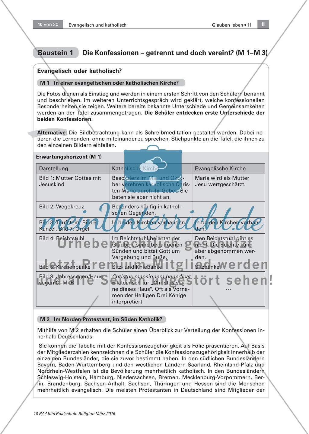 Die Konfessionen - Unterschiede und Gemeinsamkeiten Preview 4