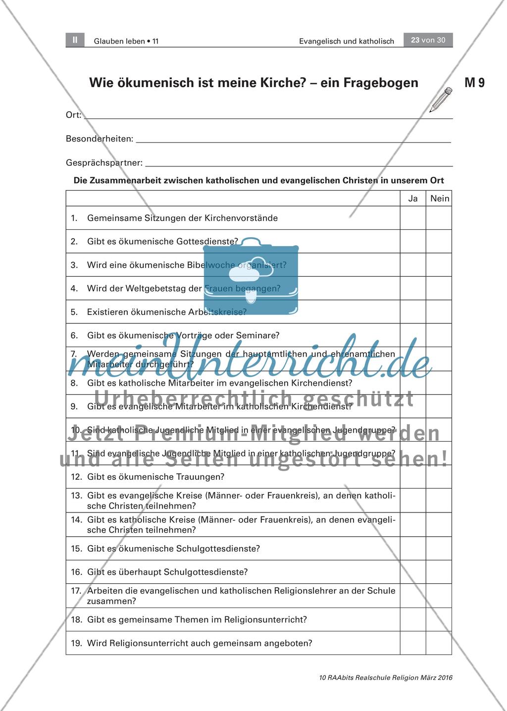 Ökumene - Gemeinschaft in Verschiedenheit Preview 1
