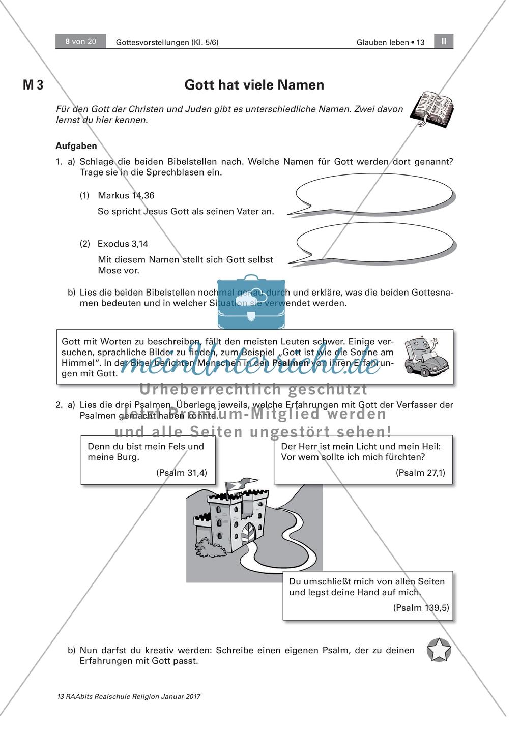 Eigene und biblische Gottesvorstellungen Preview 3