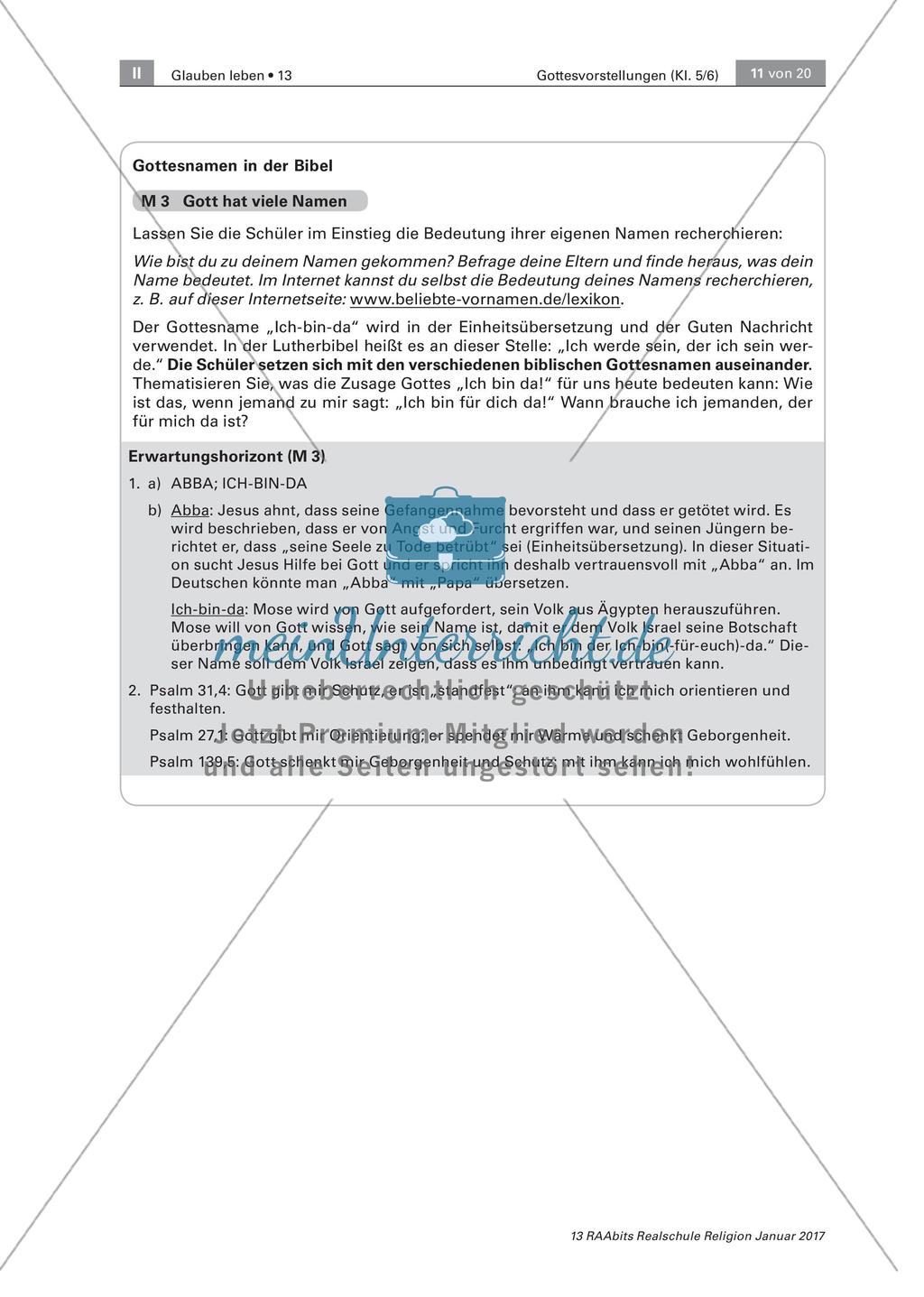 Eigene und biblische Gottesvorstellungen Preview 6