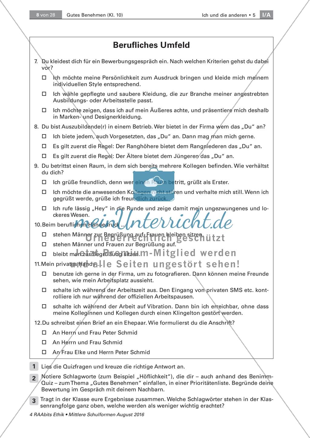 Benimmregeln Preview 3