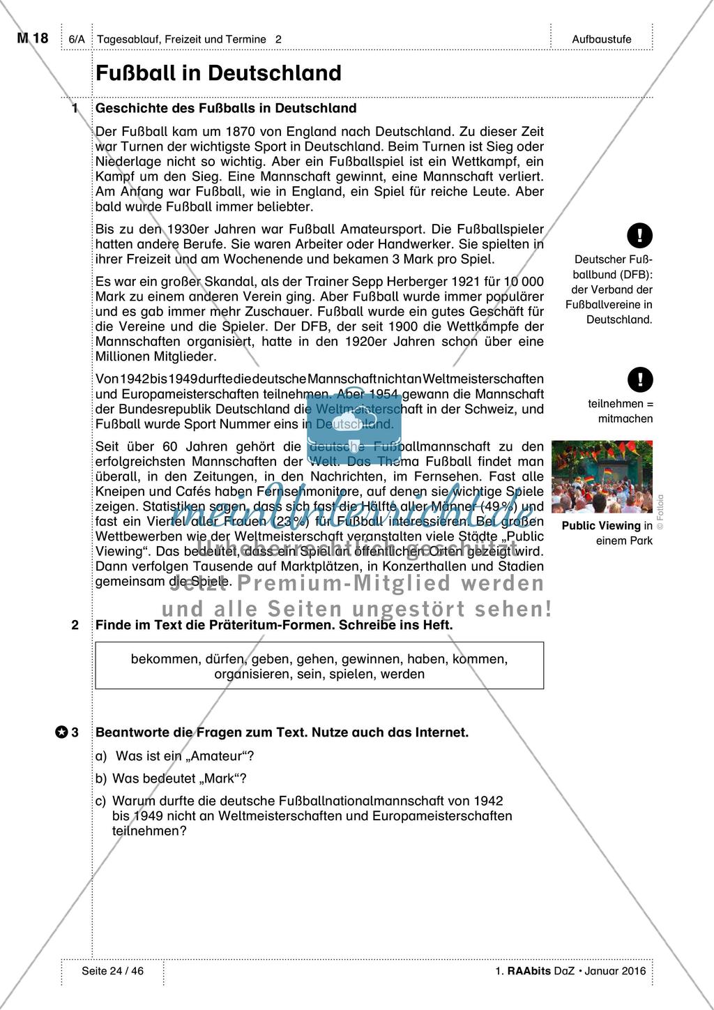 Freizeitaktivitäten und Sportarten: Üben und Anwenden von Wortschatz Preview 13