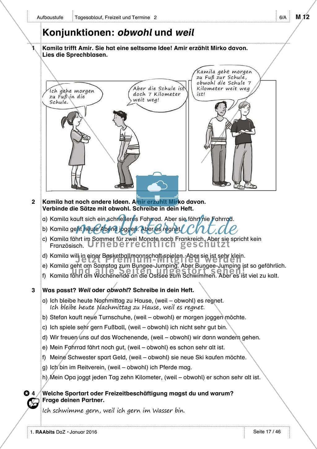 Freizeitaktivitäten und Sportarten: Üben und Anwenden von Wortschatz Preview 6