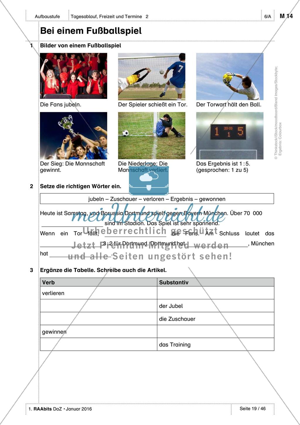 Freizeitaktivitäten und Sportarten: Üben und Anwenden von Wortschatz Preview 8