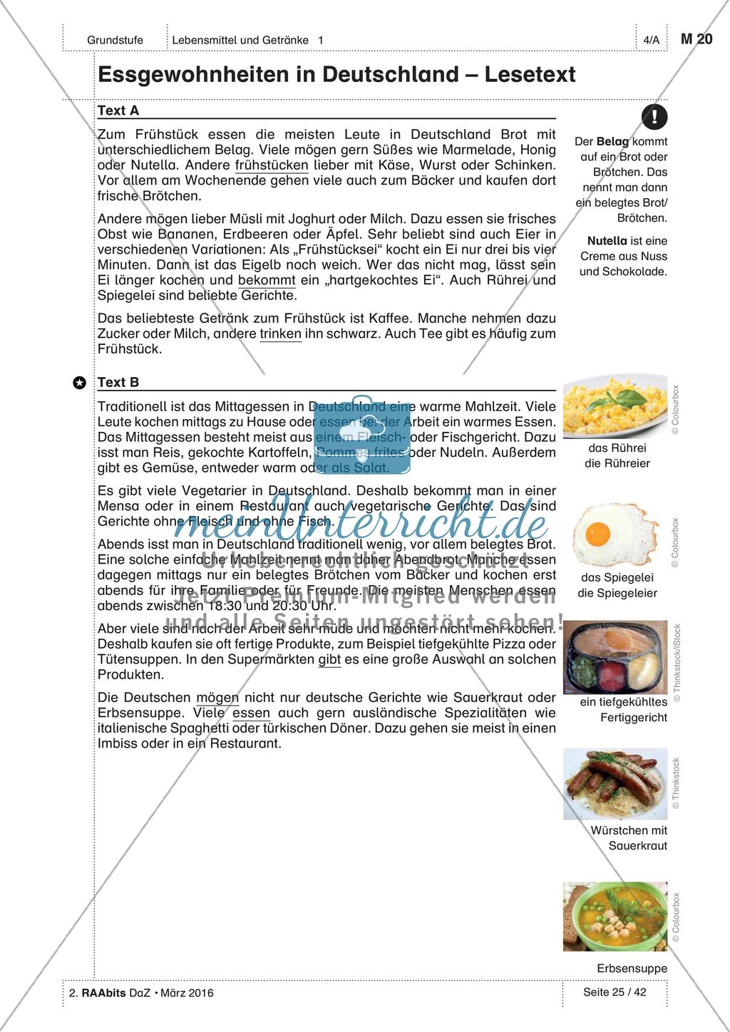 Lebensmittel und Getränke - Anwenden und Üben des Wortschatzes Preview 15