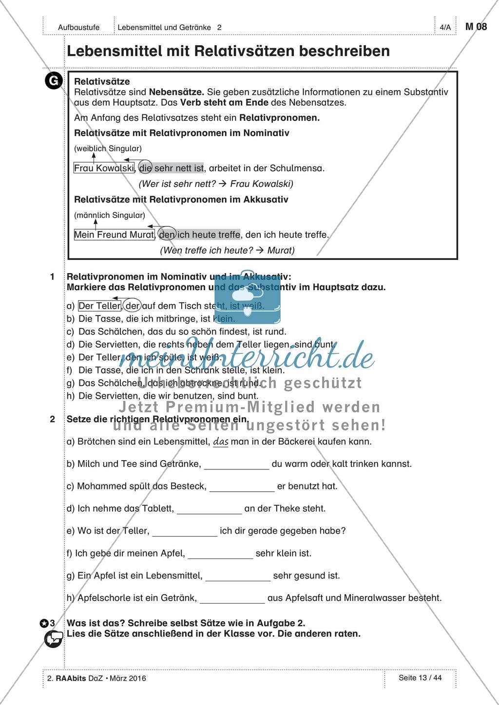 Gemeinsames Essen - Anwenden und Üben des Wortschatzes Preview 3