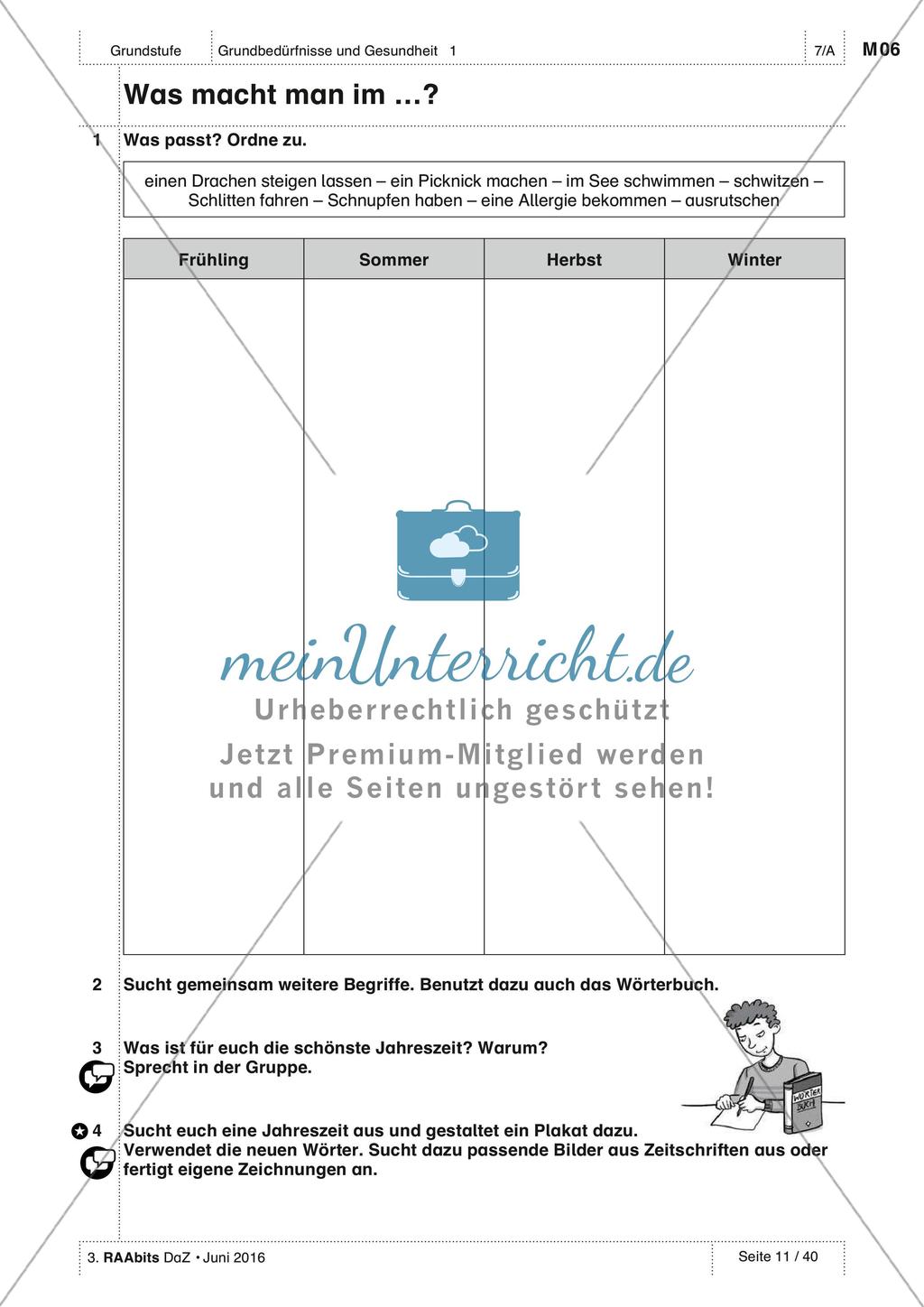 Körperteile und Befinden - Einführung des Wortschatzes Preview 6