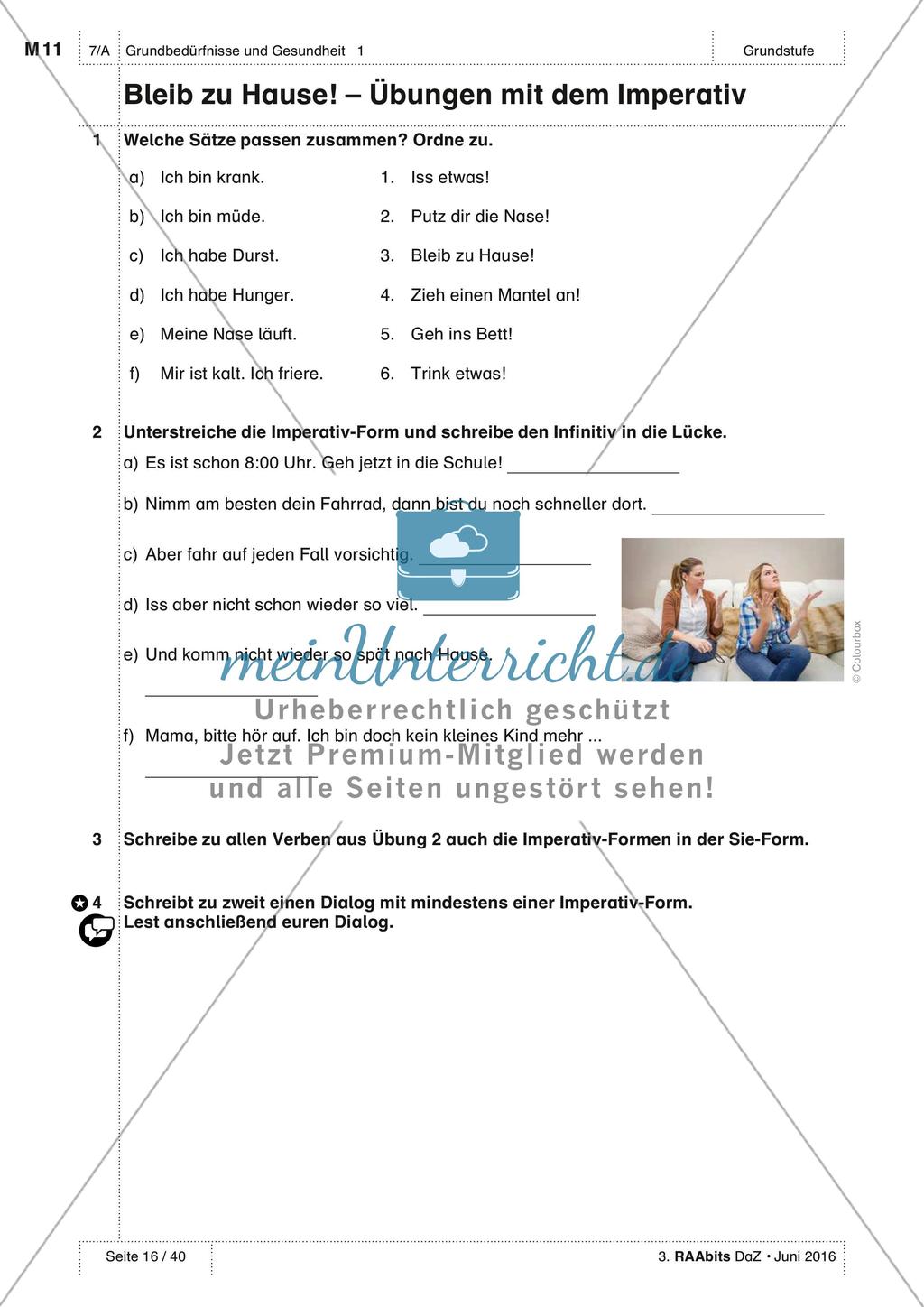 Körperteile und Befinden - Üben und Anwenden des Wortschatzes Preview 5