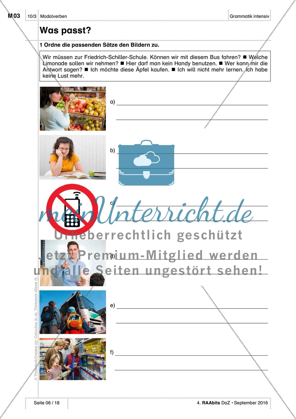 Modalverben - Einführung der Grammatik Preview 3