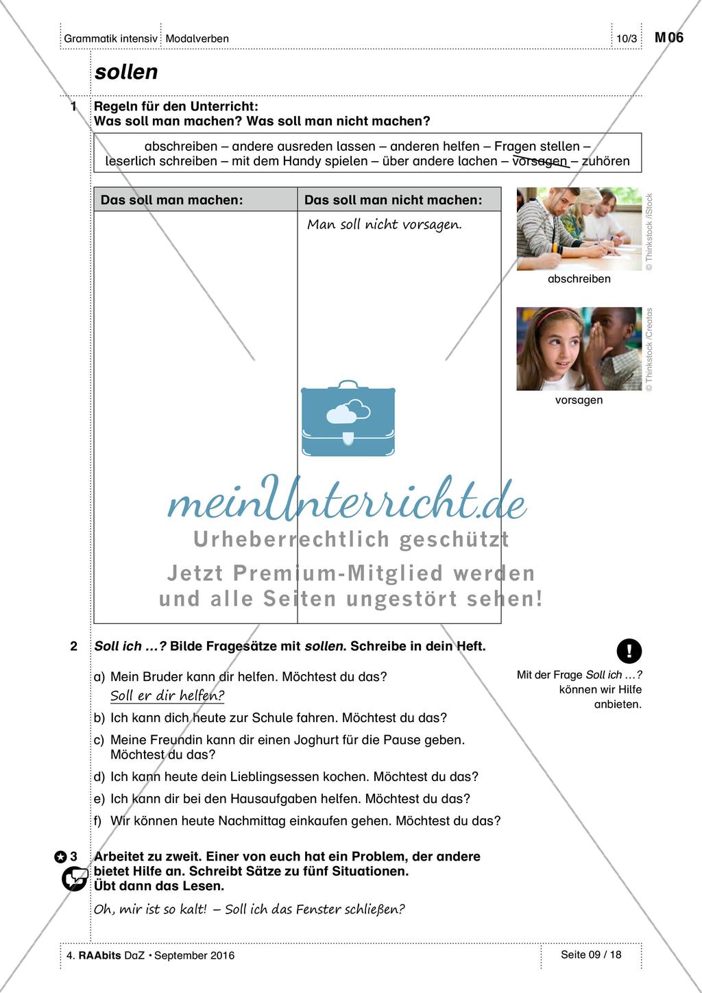 Modalverben - Übungen und Anwendungen Preview 2