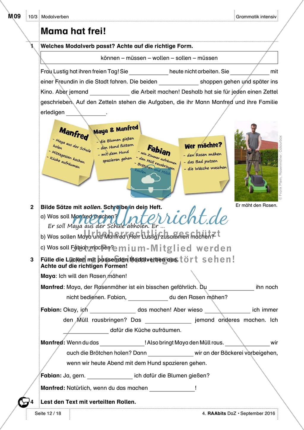 Modalverben - Übungen und Anwendungen Preview 5