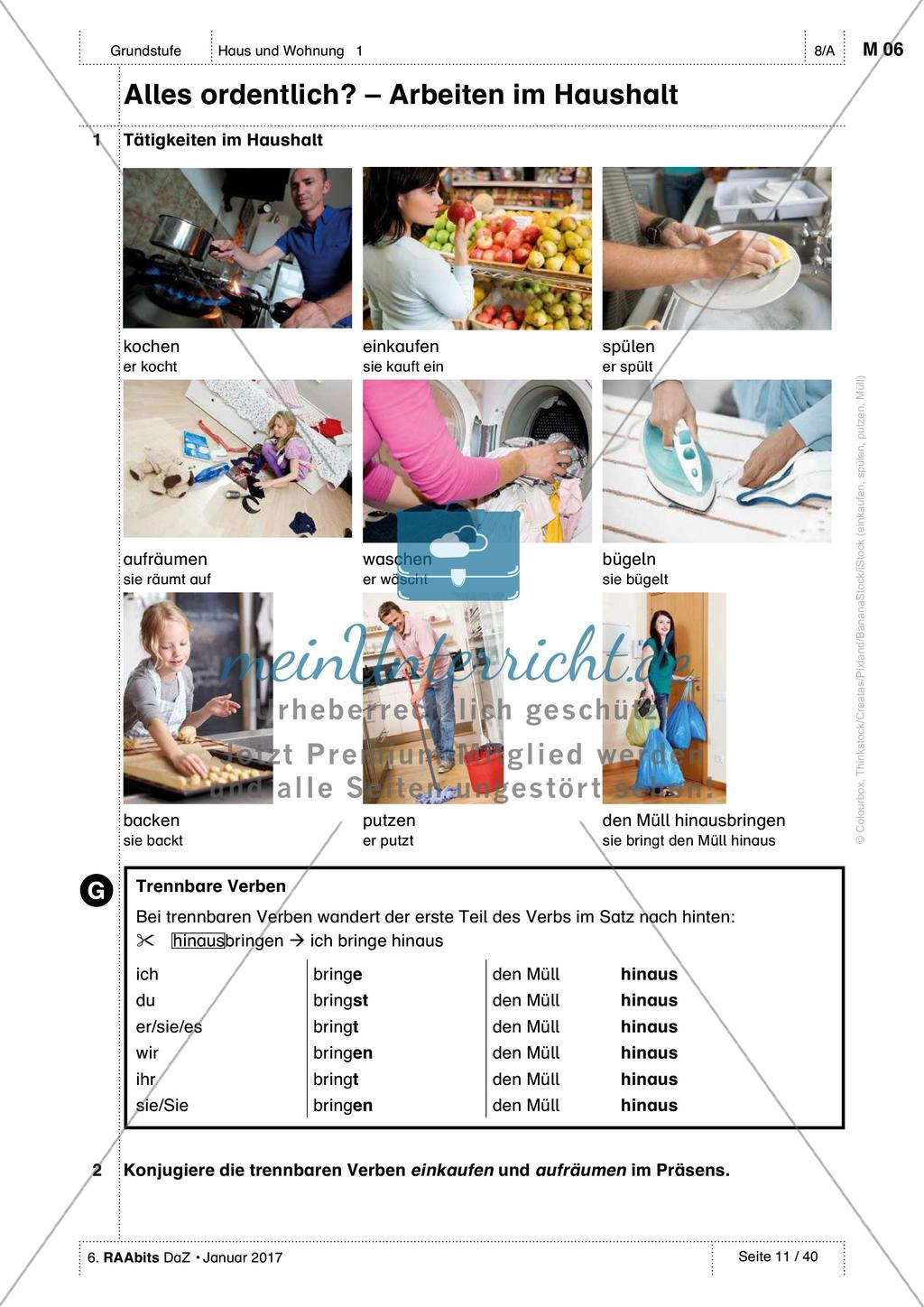 Haus und Wohnung - Einführung des Wortschatzes Preview 6