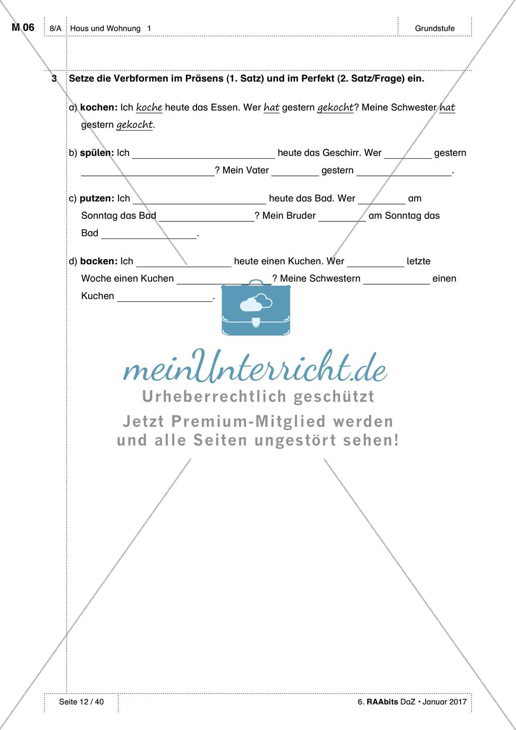 Haus und Wohnung - Einführung des Wortschatzes Preview 7
