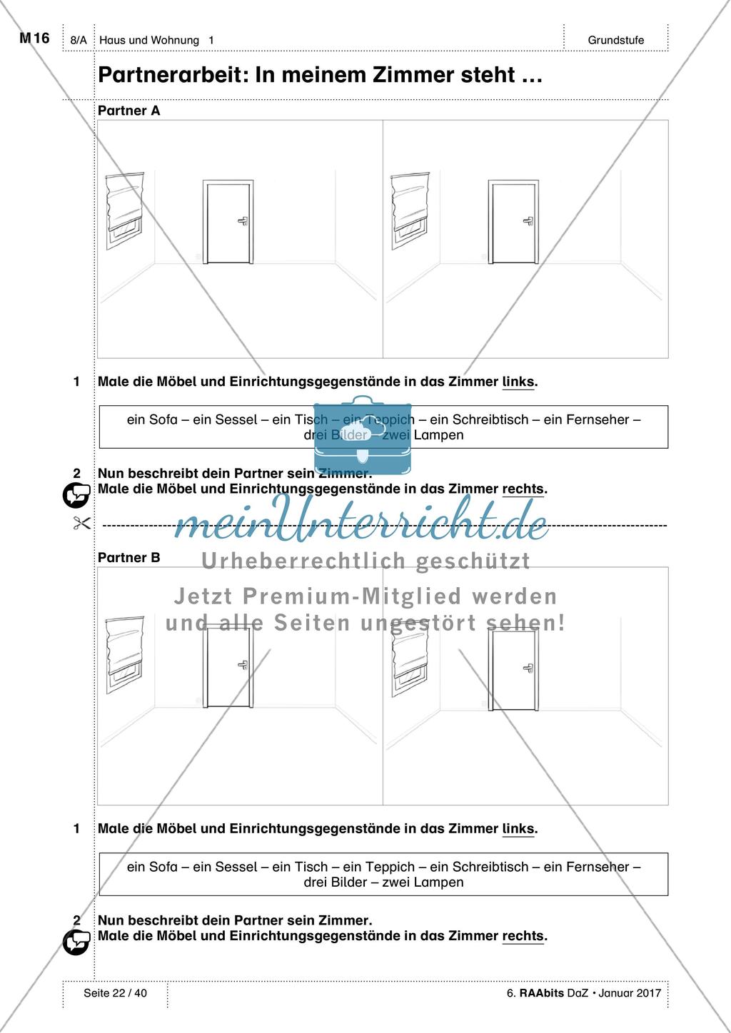 Haus und Wohnung - Anwenden und Üben des Wortschatzes Preview 10