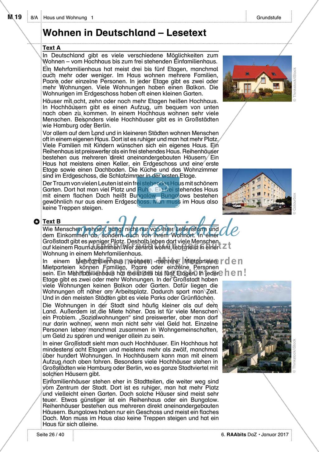 Haus und Wohnung - Anwenden und Üben des Wortschatzes Preview 14