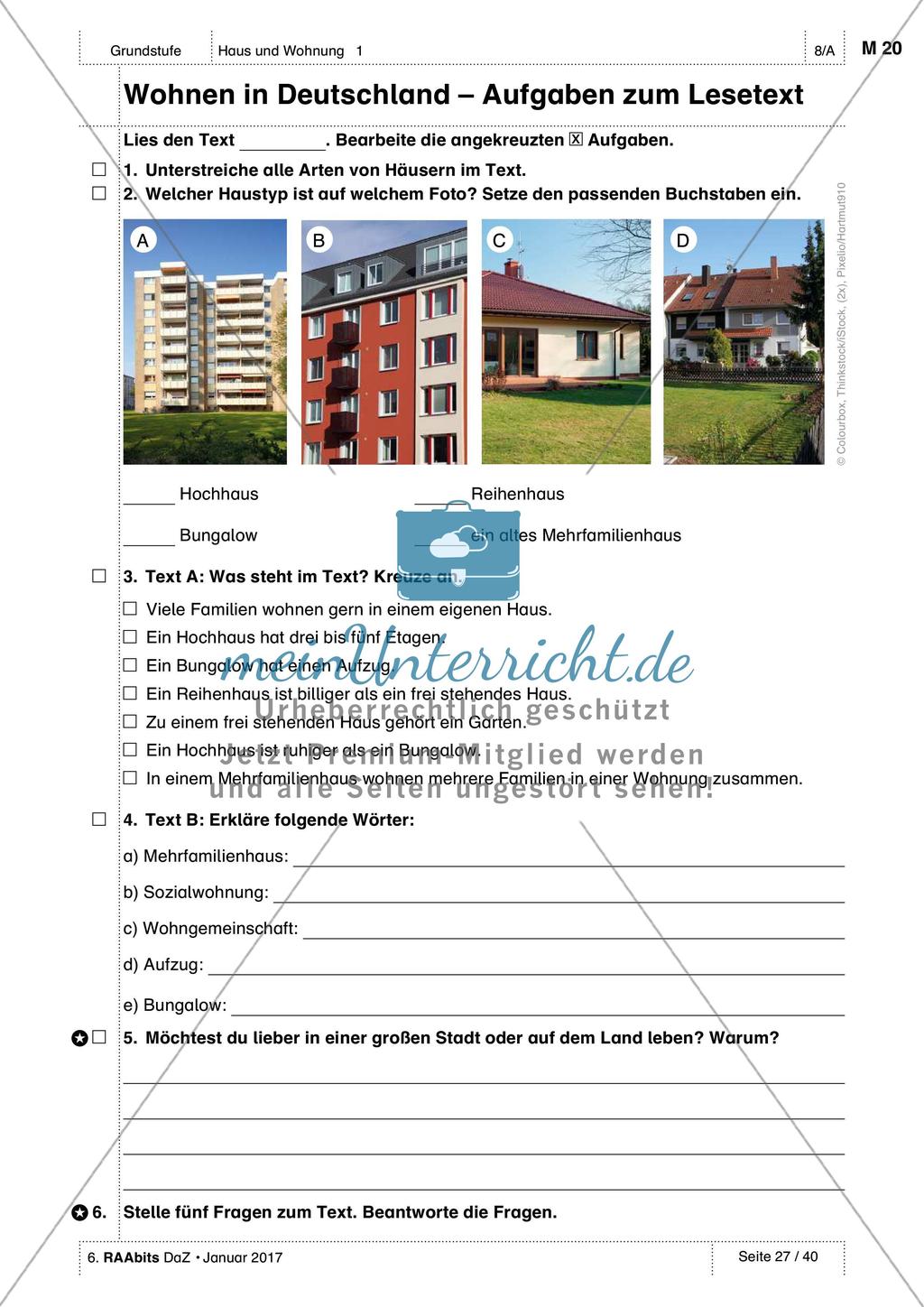 Haus und Wohnung - Anwenden und Üben des Wortschatzes Preview 15