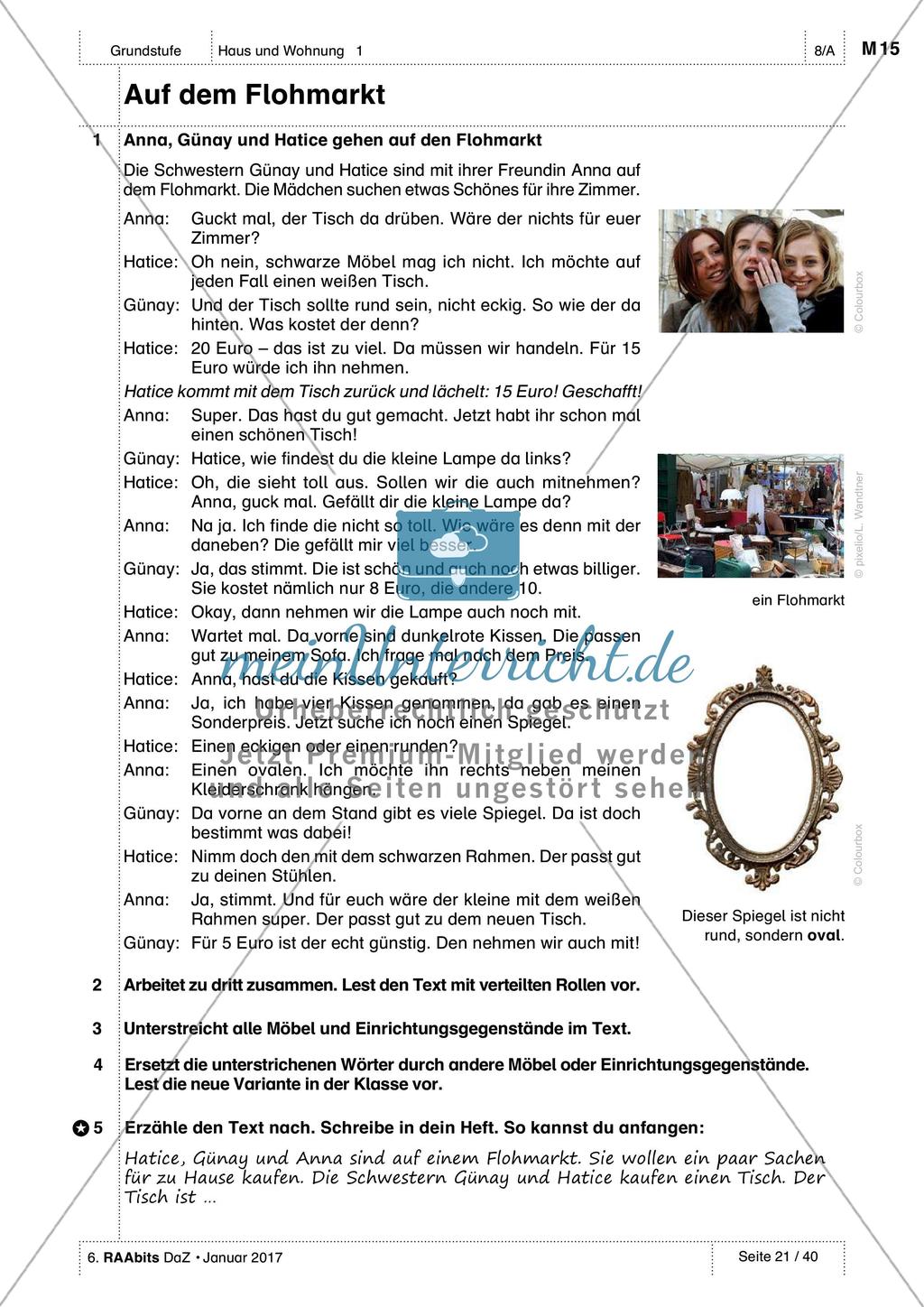 Haus und Wohnung - Anwenden und Üben des Wortschatzes Preview 9