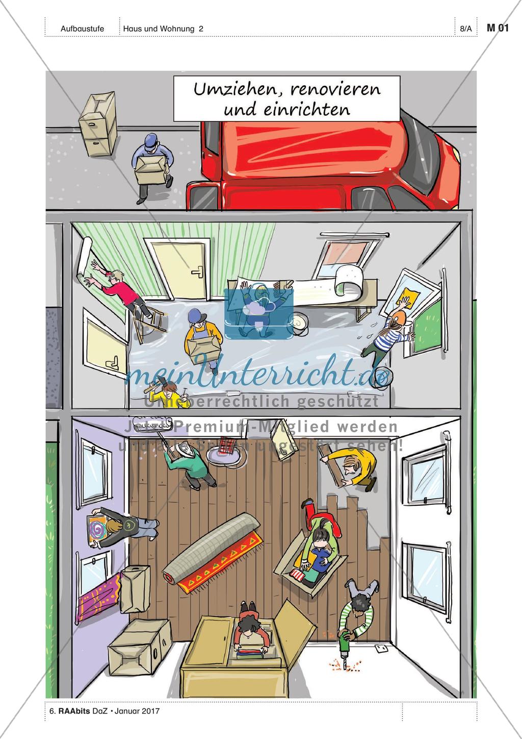 Unser neues Zuhause - Einführung des Wortschatzes Preview 1