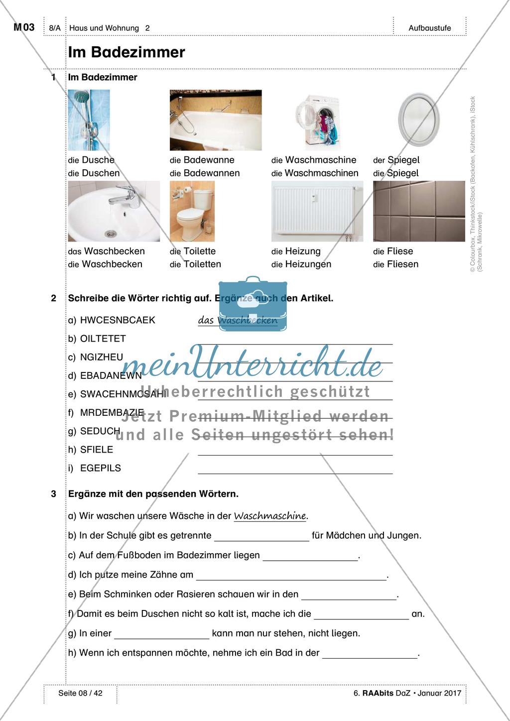 Unser neues Zuhause - Einführung des Wortschatzes Preview 3