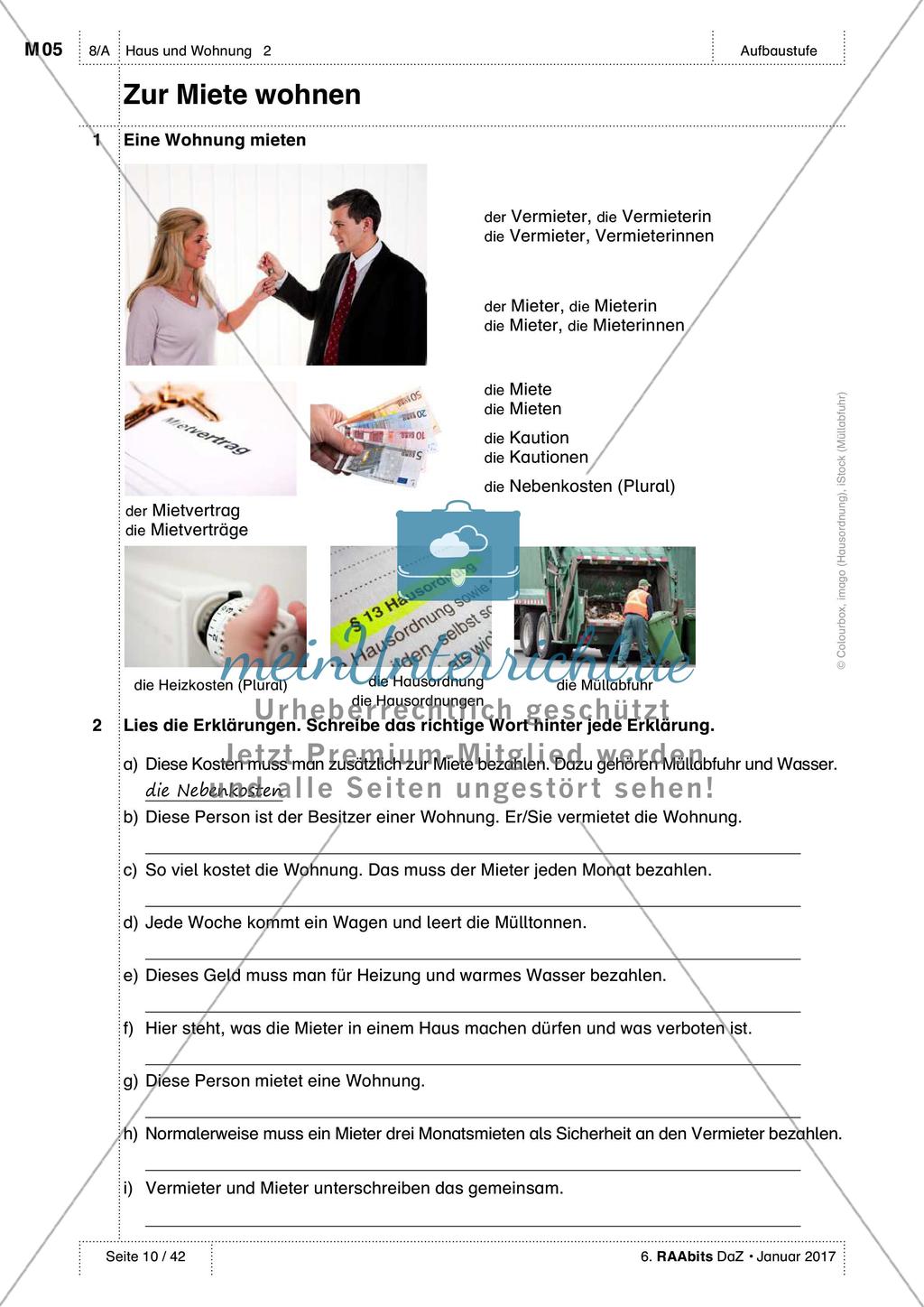 Unser neues Zuhause - Einführung des Wortschatzes Preview 5