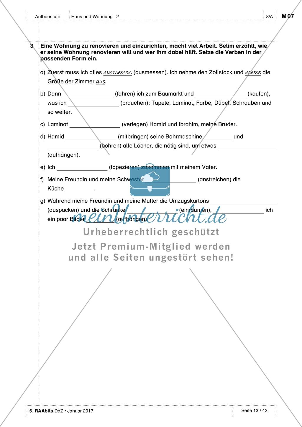 Unser neues Zuhause - Einführung des Wortschatzes Preview 8