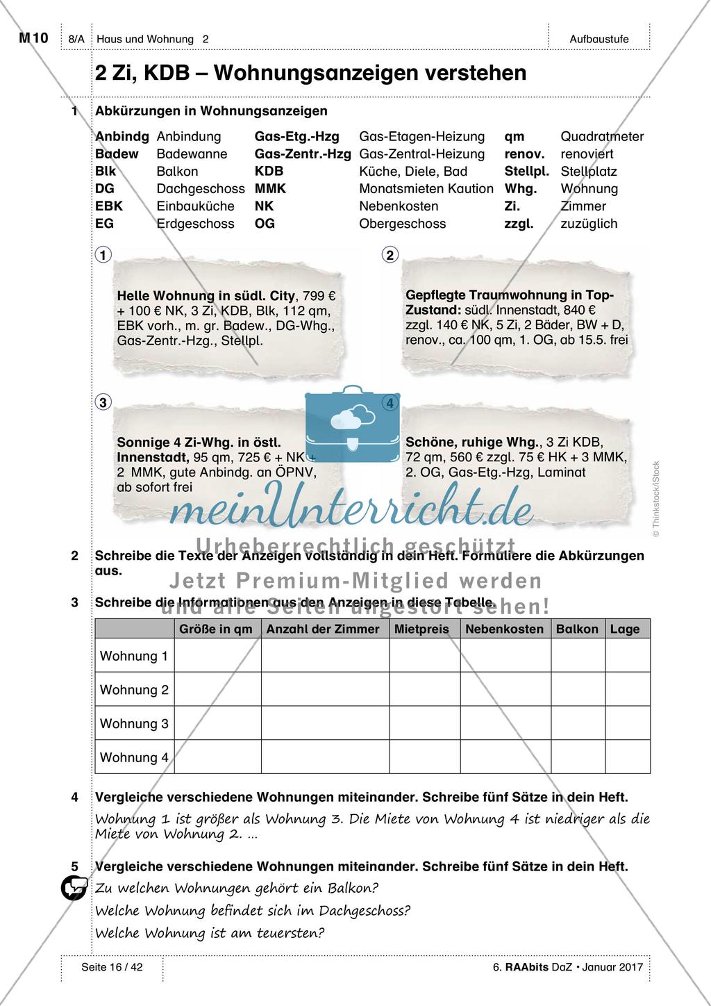 Unser neues Zuhause - Üben und Anwenden des Wortschatzes Preview 3