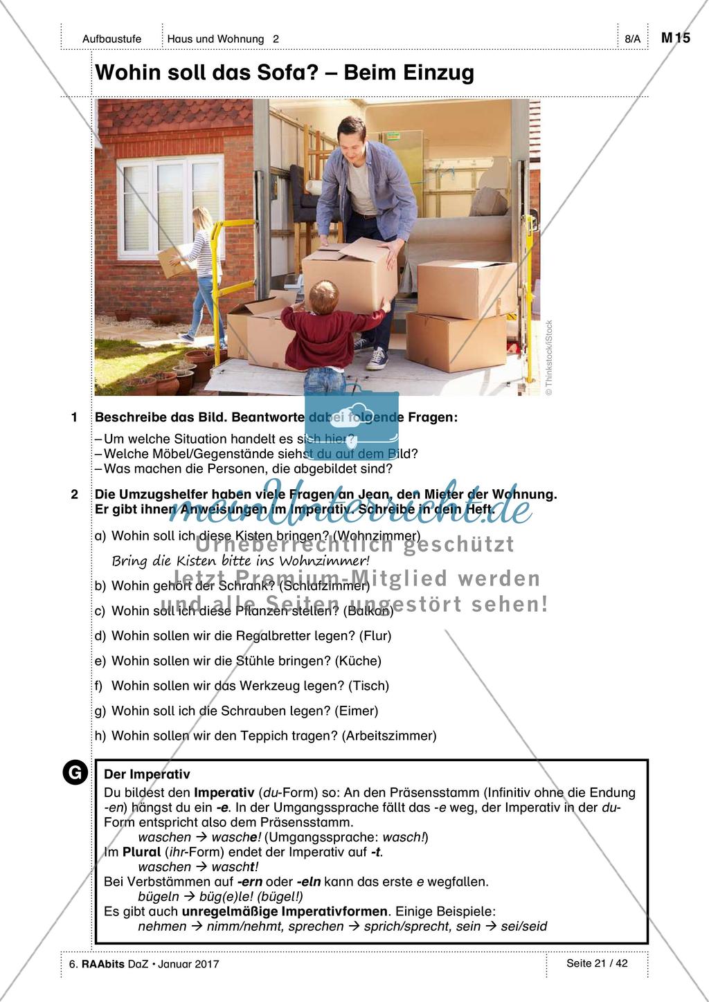 Unser neues Zuhause - Üben und Anwenden des Wortschatzes Preview 8