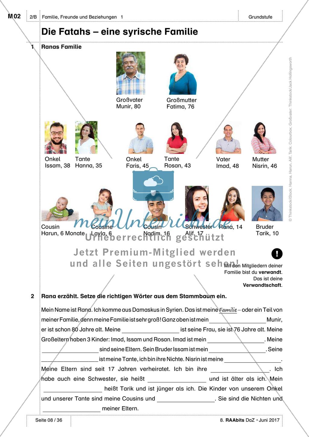 Familie, Freunde und Beziehungen - Einführung des Wortschatzes Preview 2