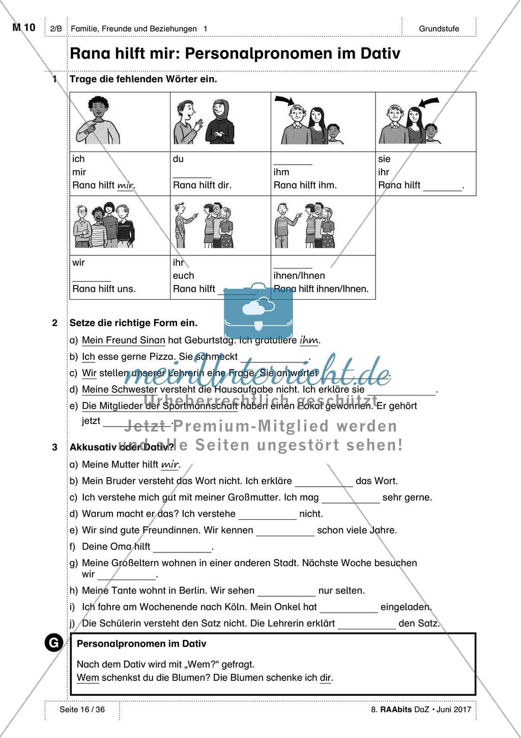 Familie, Freunde und Beziehungen - Übungen und Anwendungen Preview 4