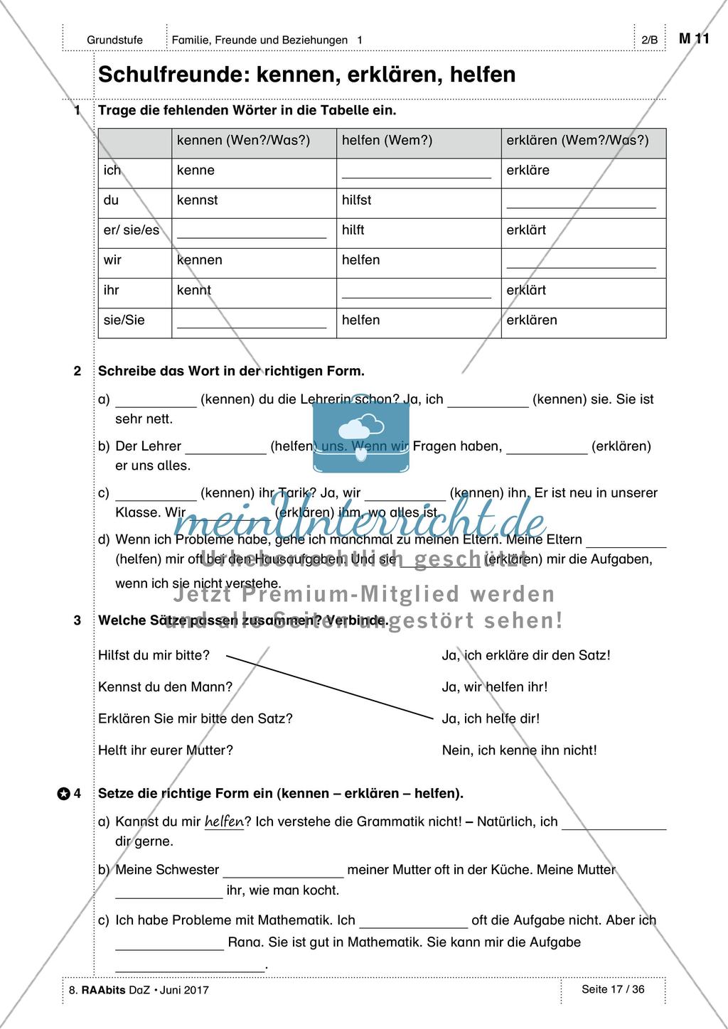 Familie, Freunde und Beziehungen - Übungen und Anwendungen Preview 5