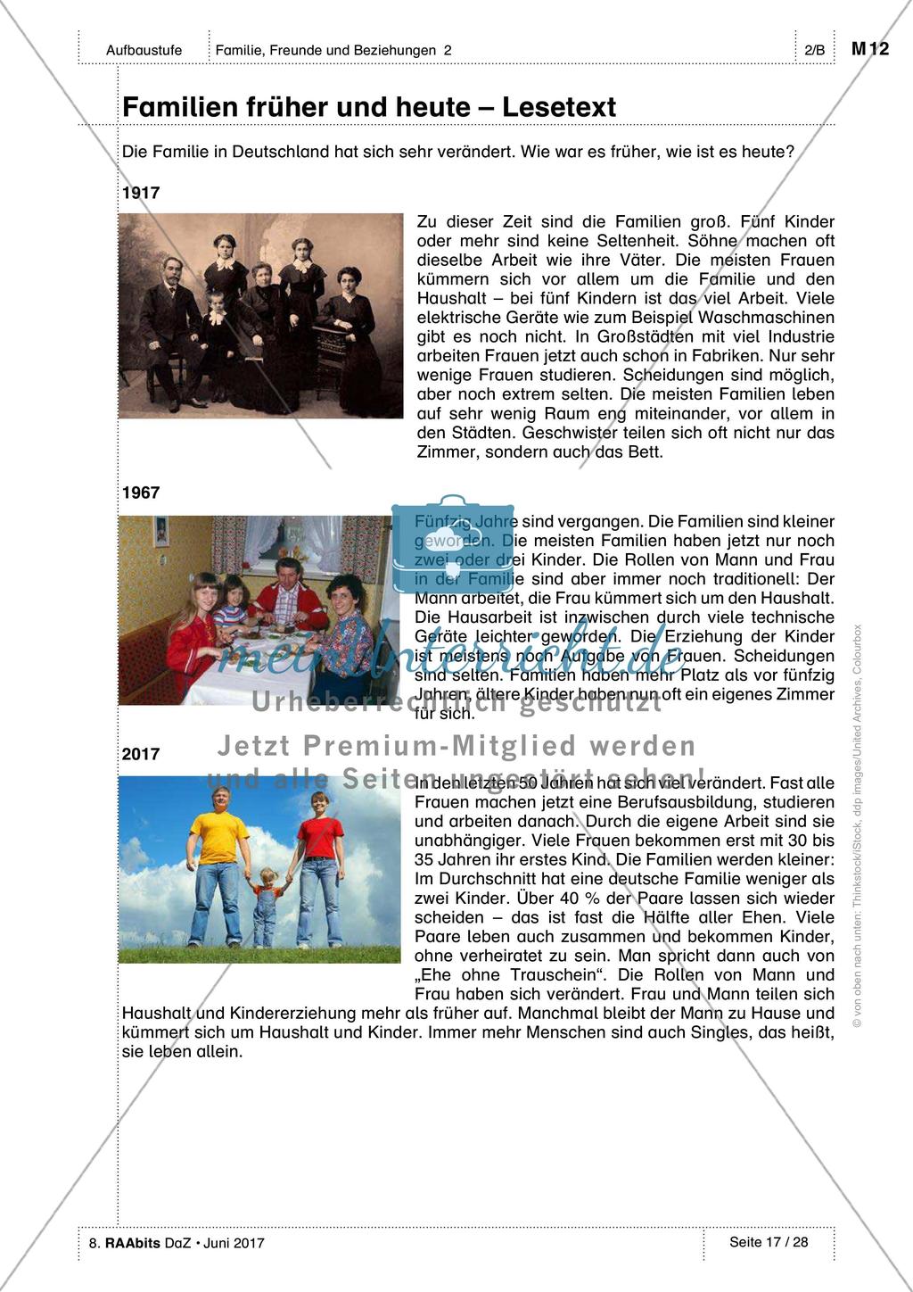 Beziehungen und Formen des Zusammenlebens: Übung und Anwendung des Wortschatzes Preview 8
