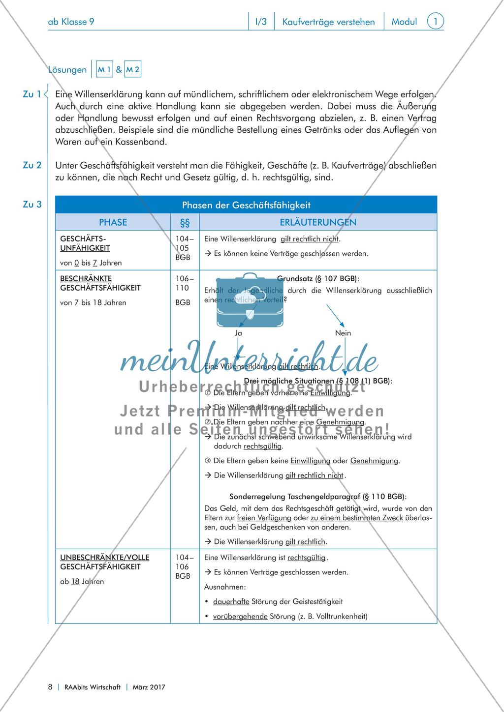 Grundwissen zur Geschäftsfähigkeit Preview 7