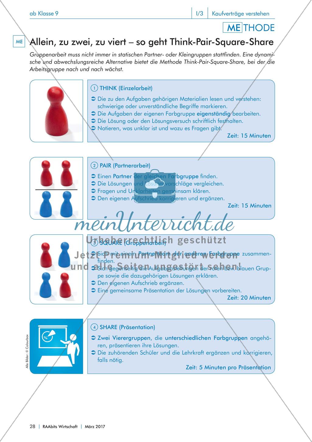 Die Think-Pair-Square-Share-Methode am Beispiel des Themas