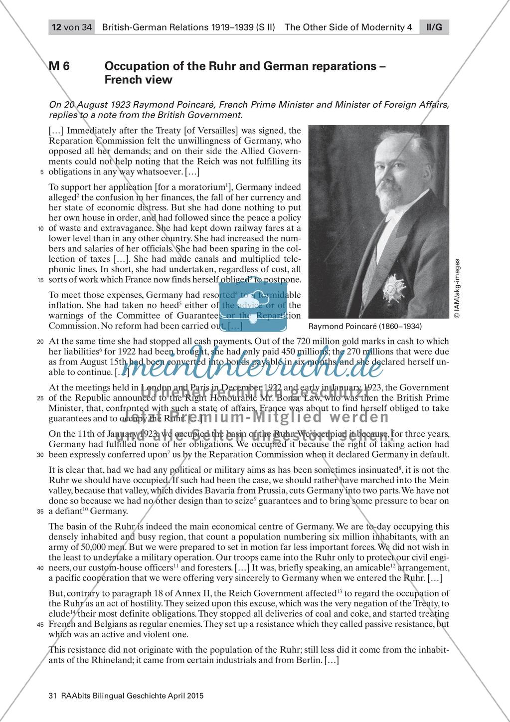 Britisch-deutsche Beziehung 1919 - 1939: Standpunkte zur Ruhrbesetzung Preview 4