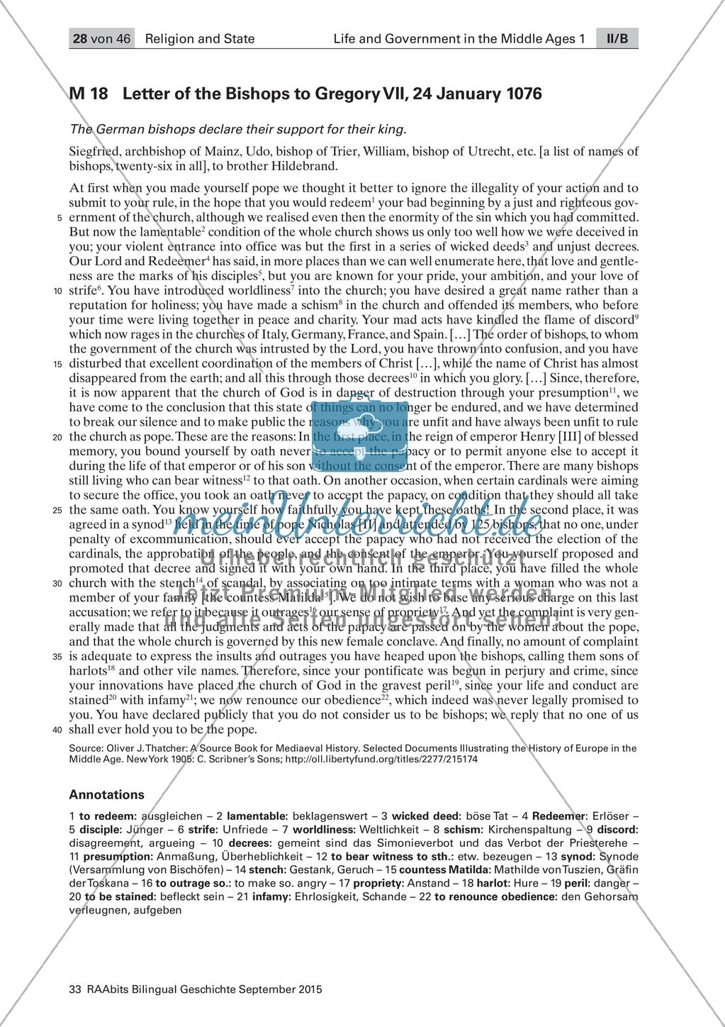 Christian World in the Middle Ages: Verhältnis von Kirche und Staat und Investiturstreit Preview 10
