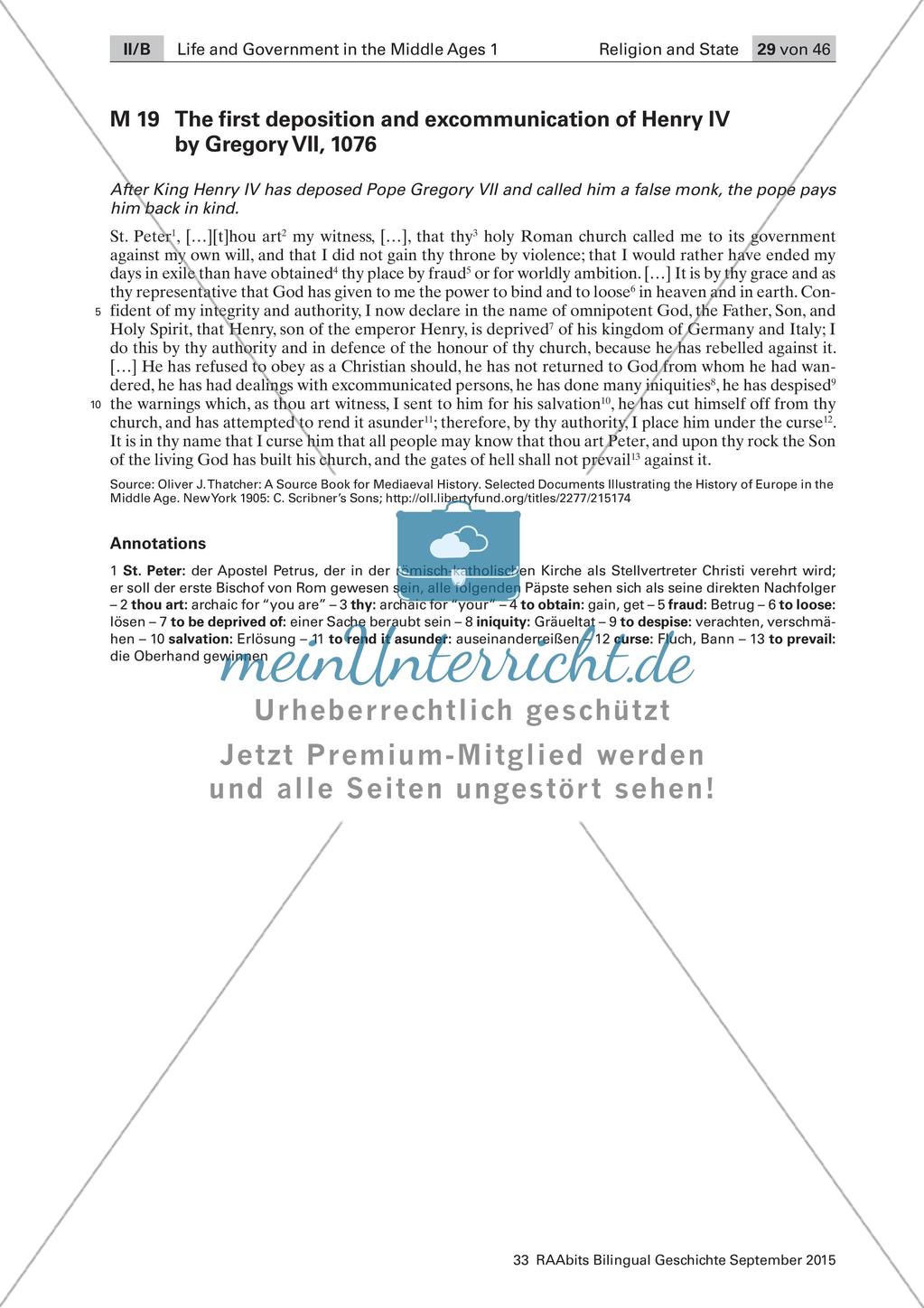 Christian World in the Middle Ages: Verhältnis von Kirche und Staat und Investiturstreit Preview 11