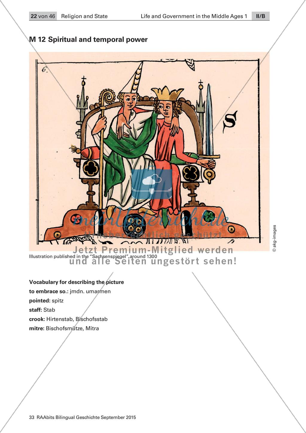 Christian World in the Middle Ages: Verhältnis von Kirche und Staat und Investiturstreit Preview 3
