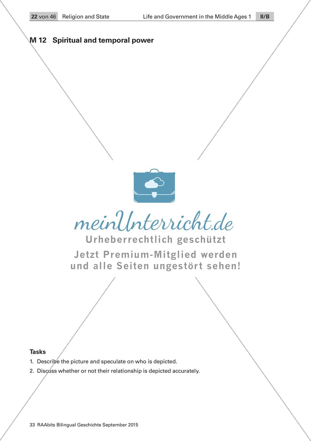 Christian World in the Middle Ages: Verhältnis von Kirche und Staat und Investiturstreit Preview 4